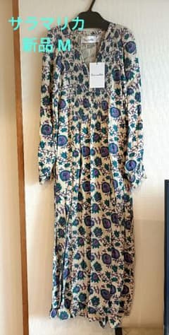 Sara mallika ロングワンピース 長袖 花柄 タグ付き新品未使用M - メルカリ