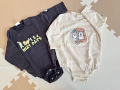 まめきちまめこ　ロンパース　長袖　80のサムネイル