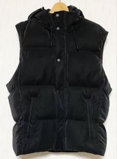 ZARA ザラ 中綿 ポリウレタン100% フード付 ベスト ブラック