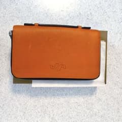 HATAKEYAMA セカンドバッククラッチバッグ長財布オレンジ【ことも】 HATAKEYAMA ハタケヤマ セカンドバック クラッチバッグ 長財布オレンジ