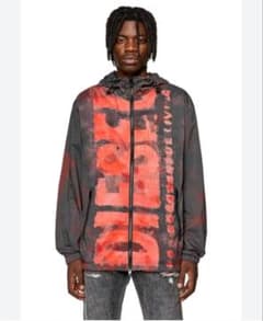 DIESEL J-WARRETT-LOGO-LOGO ナイロンジャケット　46 DIESEL J-WARRETT-LOGO-LOGO ナイロンジャケット 46 - メルカリ