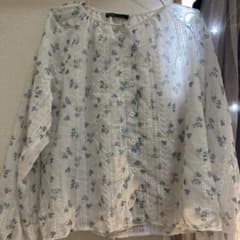 Lovito花柄 シフォン 長袖シャツのサムネイル