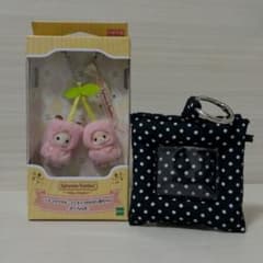 シルバニアファミリー さくらんぼ キーチェーン　持ち運びポーチセットのサムネイル