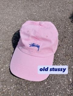 【old stussy 】jet cap ピンクジェットキャップ 黒タグ
