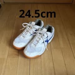 体育シューズ ホワイト/ブルー 24.5のサムネイル