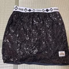 スパンコール黒ミニスカートのサムネイル