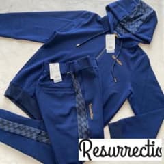 定価56100円【新品】レディースSレザレクションGMパーカー＆パンツセット紺 定価56100円【新品】レディースSレザレクションGMパーカー＆パンツ