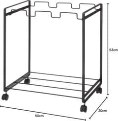 【開梱済・未使用】山崎実業 tower 分別ダストワゴン 3分別 黒 2273