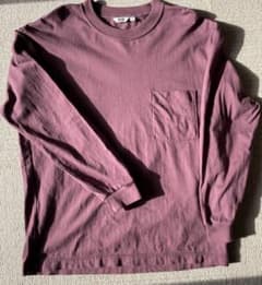 UNIQLO U 長袖 ポケットTシャツ パープル Lサイズのサムネイル