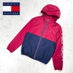 トミーヒルフィガー ナイロンジャケット レッド ブルー サイズM相当*FD310