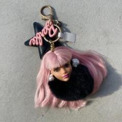 バービーバッグチャーム　キーホルダー　バービーキーリング　barbieチャーム Barbie - Barbie バービー ドールチャーム バッグチャーム