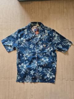ROXY アロハシャツ 半袖シャツ ネイビー 花柄のサムネイル