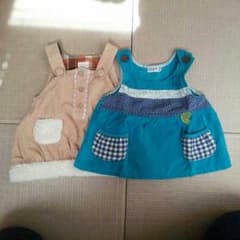ワンピース２枚セット　80　ラグマートのサムネイル