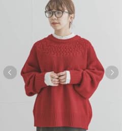 ITEMS URBANRESEARCH クルーネックケーブルニットのサムネイル
