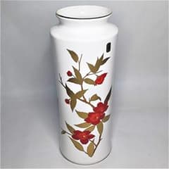 未使用】文峰 椿 花瓶 蒔絵 花器 インテリア 調度品 レトロ