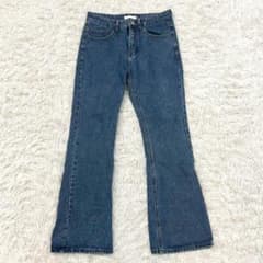 Ressaca Denim Flare Pants, Size L, High Waist, 100% Cotton