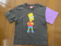 バート・シンプソン Tシャツ 110サイズ グレー/紫のサムネイル