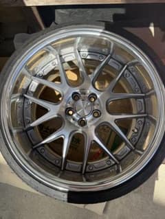 ③WORK ランベック LM7 GRシルバー / バリ山タイヤ付 1本分　即決 ③WORK ランベック LM7 GRシルバー / バリ山タイヤ付 1本分 即決