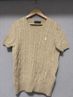 POLO RALPH LAUREN 半袖 ケーブルニット ベージュ Mのサムネイル