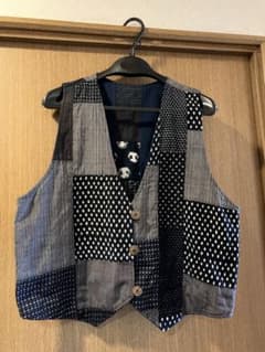 古布パッチワークベスト　リバーシブルのサムネイル