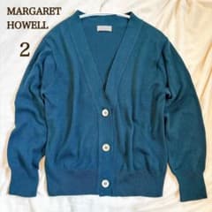 美品】マーガレットハウエル コットンカシミヤ Vネックカーディガン