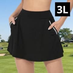 [Brand New/Size 3L] Women's Golf Skirt, Black, with Pockets
