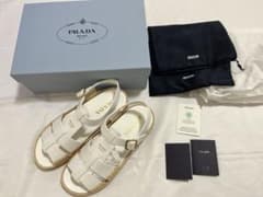 新品未使用】PRADA プラダ レザー エスパドリーユ サンダル サイズ38 
