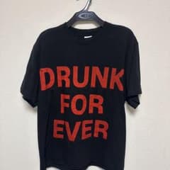 DRUNK FOR EVER Tシャツ 黒のサムネイル