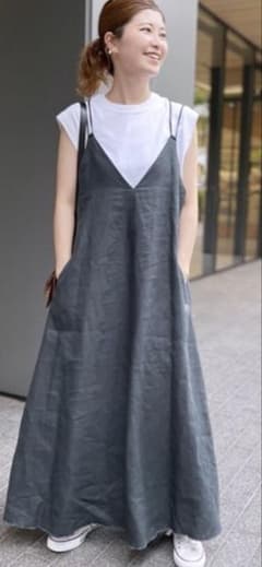 Spick & Spanリネン キャミワンピース ロング丈のサムネイル
