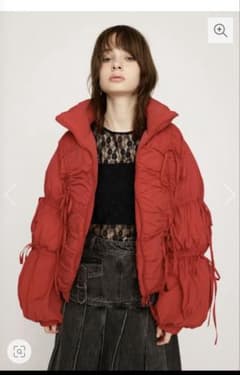 SLY RIBBON GATHER PUFFER リボンパフジャケット 赤 - メルカリ