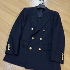 J.press ウール ネイビー ダブルブレスト ピーコート 未使用に近い J.PRESS ネイビーブレザー ウールフランネル ダブル