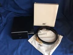 MONTBLANC モンブラン ベルト 黒　☆ 未使用 ☆　箱付き 約118cmのサムネイル