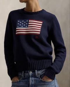 Polo Ralph Lauren フラッグコットンクルーネックセーター星条旗のサムネイル