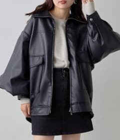 【CIAOPANIC TYPY】フェイクレザー2WAYスタンドブルゾンのサムネイル