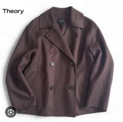 Theory ダブルフェイス Pコート S ブラウン THE COAT EDIT | WOMEN（レディース）｜Theory 公式通販サイト