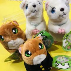 激レア★バンプレストしあわせソウのオコジョさん ぬいぐるみ 4個セットプライズ品 激レア☆バンプレストしあわせソウのオコジョさん ぬいぐるみ 4