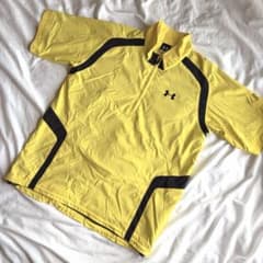 ［美品］UNDER ARMOUR ハーフジップシャツ イエロー ブラック MDのサムネイル