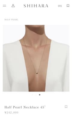 SHIHARA Half Pearl Necklace 90° - メルカリ
