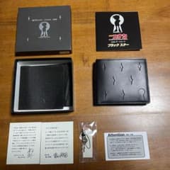 名探偵コナン 財布 二つ折り 黒革 公式 レザーウォレット 希少