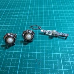 パールモチーフ カフス ネクタイピン セットのサムネイル