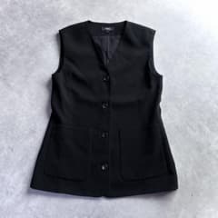 極美品 セオリー ジレ Satin Crepe 25年 黒 0 上品 洗える - メルカリ
