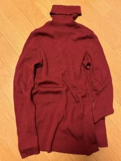 UNIQLO タートルネックニット ボルドー XLサイズのサムネイル