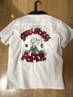 skull works ワークシャツ　L 白のサムネイル
