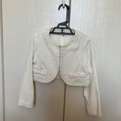 キッズ ボレロ 130cm ホワイト フォーマルのサムネイル