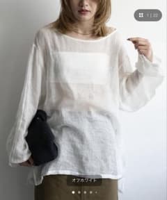 新品　バビロン　カラミメッシュボートネックブラウス　リネン100%　24SS カラミメッシュボートネックブラウス | [公式]バビロン（BABYLONE）通販