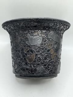 中川智治 カタチ製作所 黒釉 植木鉢 陶器 塊根植物 コーデックス 中川智治 カタチ製作所 黒釉 植木鉢 陶器 塊根植物 コーデックス