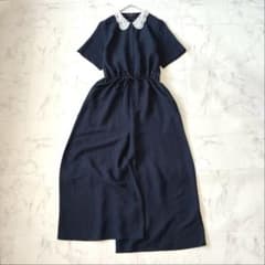 極美品 agnes b. レース襟 リネン混 オールインワン ワイド 40 極美品 agnes b. レース襟 リネン混 オールインワン ワイド 40 - メルカリ