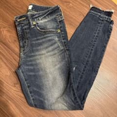 AZULbymoussyダメージ加工 スキニーデニム Sのサムネイル