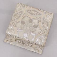 ゆりのはな　西陣　川島織物　本袋帯　刺繍入り　銀糸　花文　六通柄　正絹　F003 ゆりのはな 西陣 川島織物 本袋帯 刺繍入り 銀糸 花文 六通柄 正絹
