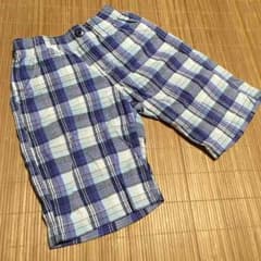 UNIQLO チェックハーフパンツ キッズS 110〜120のサムネイル